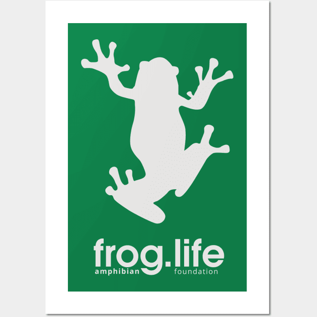 Frog.Life (Light Grey) Wall Art by amphibianfoundation